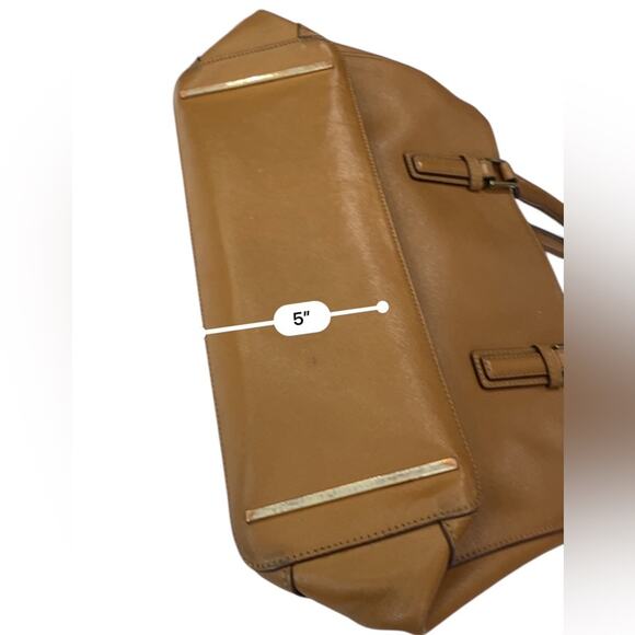 TORY BURCH Saffiano Leather Robinson Double Zip Tigers Eye Saffiano purse - Picture 9 of 15